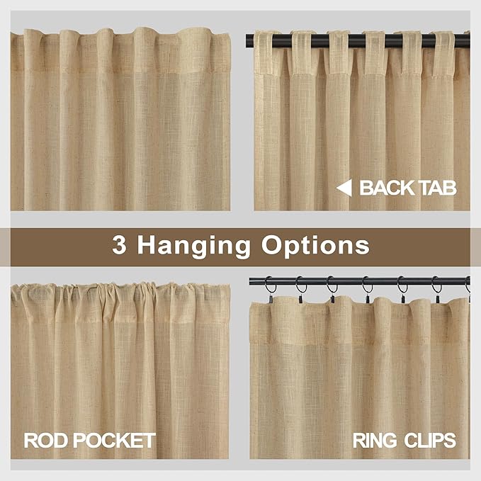 Light Brown Tan Curtains 72 Inch Length - Image 5