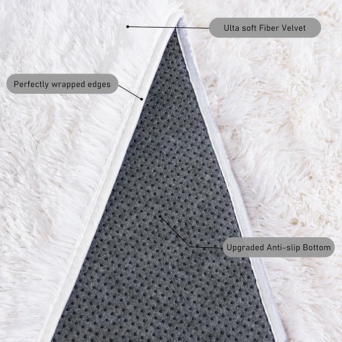 Rugs for Living Room 6x9, Soft Shaggy Modern Shag Area Rug for Bedroom - Image 5