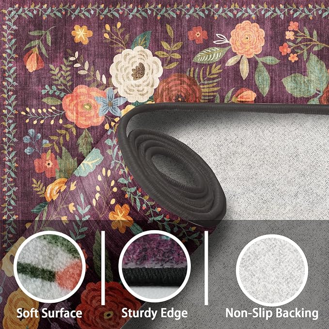 Runner Rug for Hallways Kitchen 2x8 | Non Slip Washable Rugs - Image 4