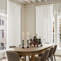 Beige White Pinch Pleat Semi Sheer Linen Curtain W70xL90 1 Panel | Light by Twodrapes