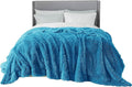 Bedsure GentleSoft Fluffy Bright Blue Blankets Queen Size by BEDSURE