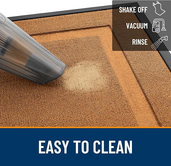 OLANLY Front Door Mat Outside 29.5x17, All-Season Heavy-Duty Rubber Doormat | - Image 6