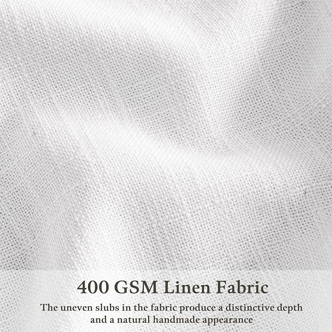 Linen Pinch Pleated Light Filtering Semi Sheer White Curtains 86 Inch Long | - Image 3
