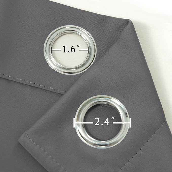 Frost Grey Thermal Blackout Curtains/42 x 95 Inch/Set of 2 Panels Room - Image 6