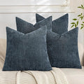 Set of 4 Soft Textured Decorative Throw Pillow Covers 18x18 Inch Cozy Farmhouse by Cozoomy