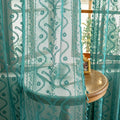 WAZZIO Boho Lace Curtains 2 Panels 84 Inch -Victorian Sheer Panel Drape French by WAZZIO