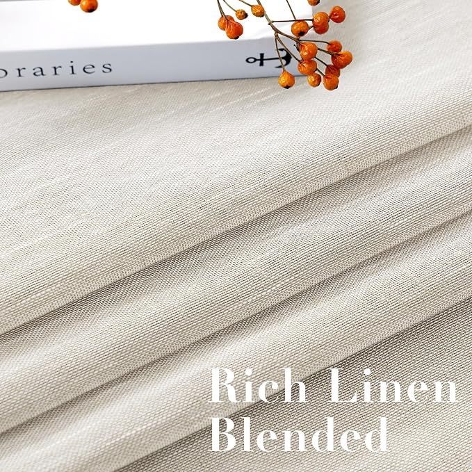 H.VERSAILTEX Linen Curtains Flax Linen Blended Curtain Panels - Image 4