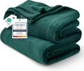 Bedsure GentleSoft Fleece Throw Blanket Forest Green by BEDSURE