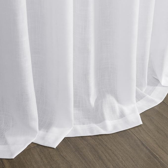 Snow White Linen Curtains 72 Inches Long - Image 9