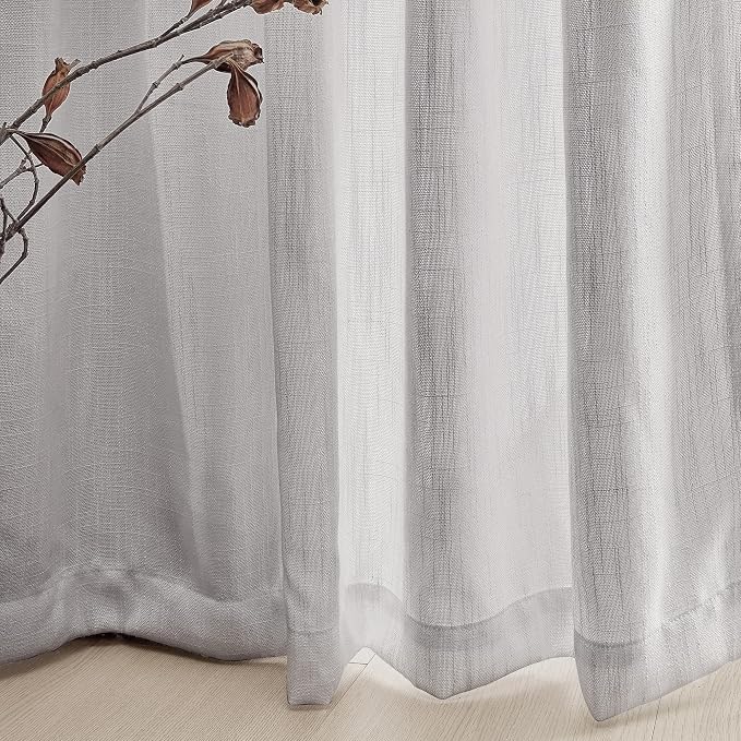 MYSKY HOME 90 Inch Farmhouse Curtains - Image 6