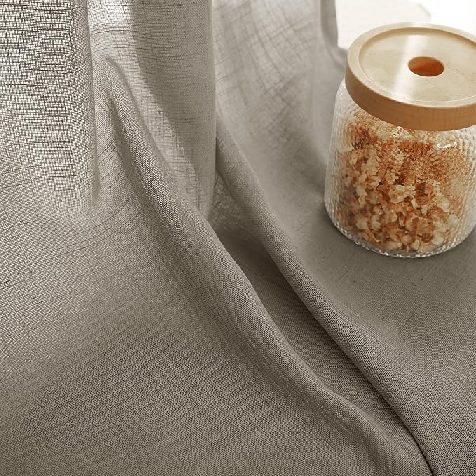 Taupe Linen Curtains 102 inches Long - Image 2