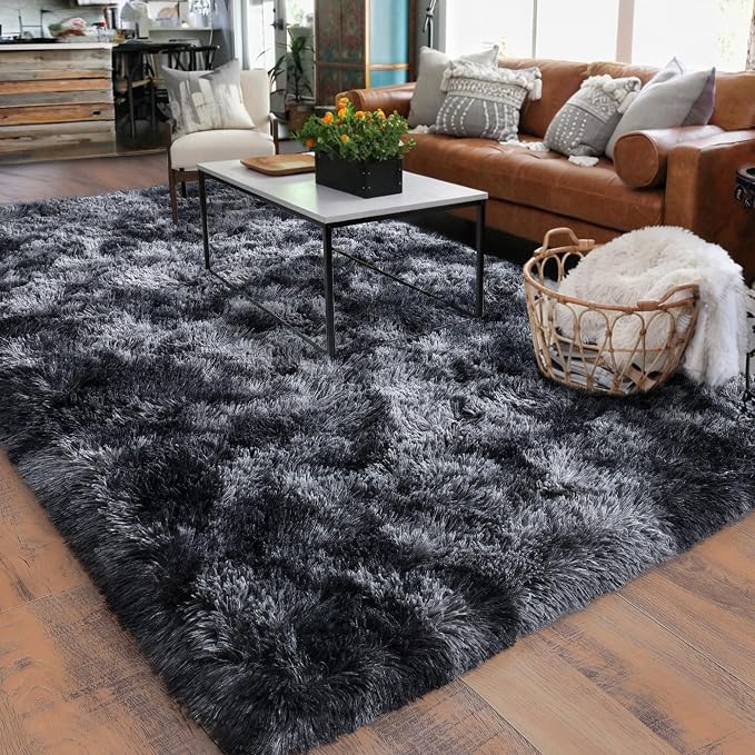 Rugs for Living Room 5x7, Soft Shaggy Modern Shag Area Rug for Bedroom by Quntue