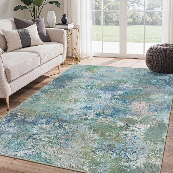 Area Rugs 8x10 for Living Room Bedroom, Modern Abstract Machine Washable Rug by BEIMO