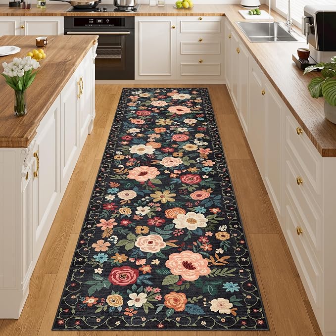 DUKINO 2.6x10 Runner Rug for Hallway, Washable Kitchen Rugs Non Slip, Low Pile - Image 7