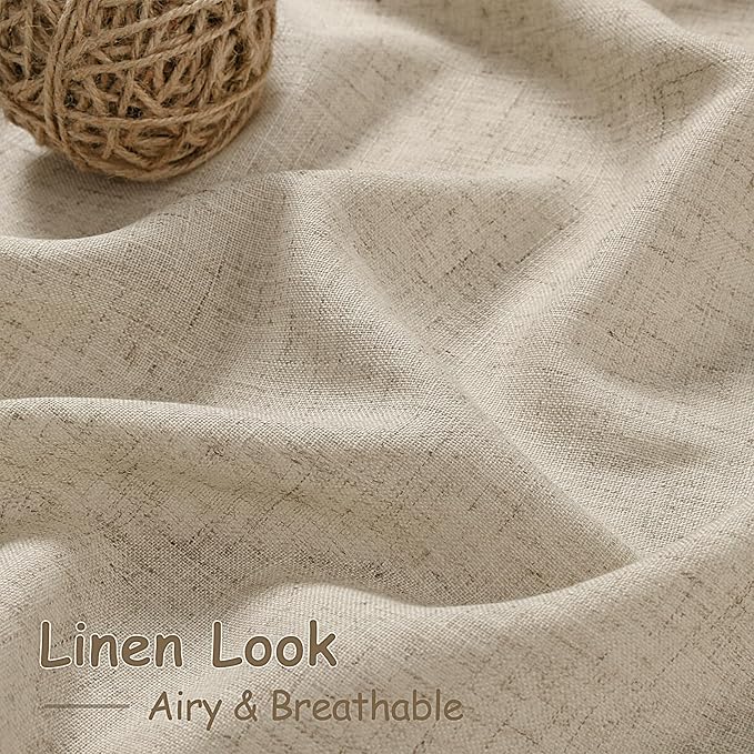 Nanspring Taupe Burlywood Curtains 63 Inch Length - Image 4