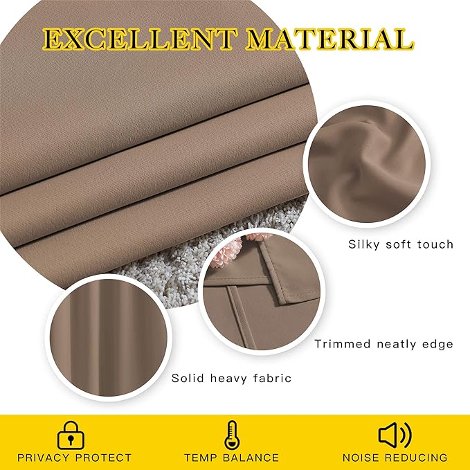 NICETOWN Light Reducing Grommet Curtains - Image 5