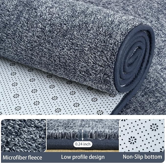 7x10 Area Rugs for Living Room Non Slip Dorm Bedroom Rug, Minimalist Washable - Image 3