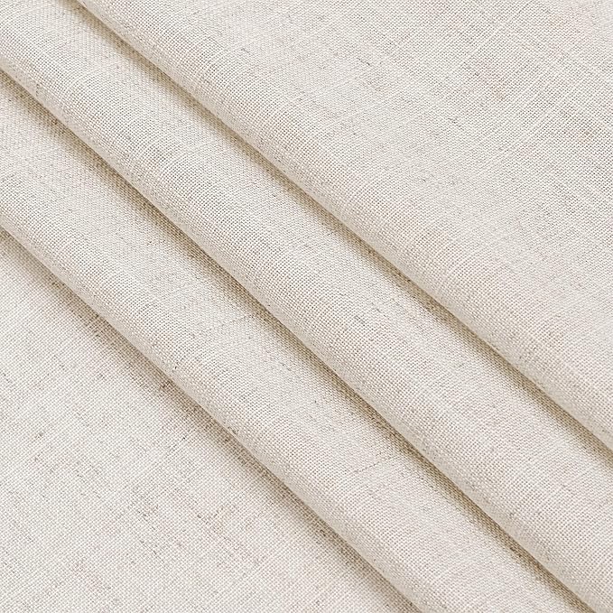 Nanspring Beige Linen Curtain 100 inches Long - Image 8