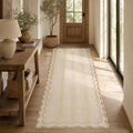 GarveeHome 2.5x8 Scalloped Washable Runner Rug Non Slip Hallway Kitchen Rug | by GarveeHome