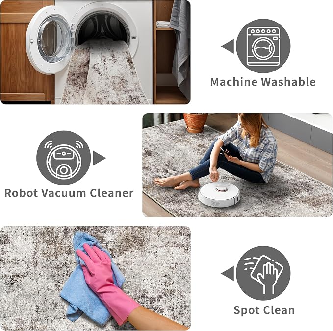 2x5 Washable Runner Rug for Hallway: Non Slip Entryway Runners Rugs - Image 5