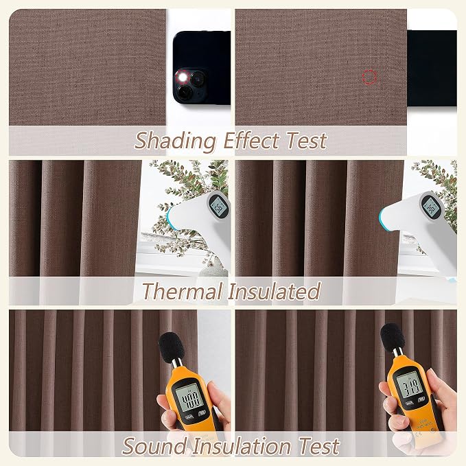 Guken 100% Blackout Curtains 120 Inch Length 2 Panels Set - Image 5