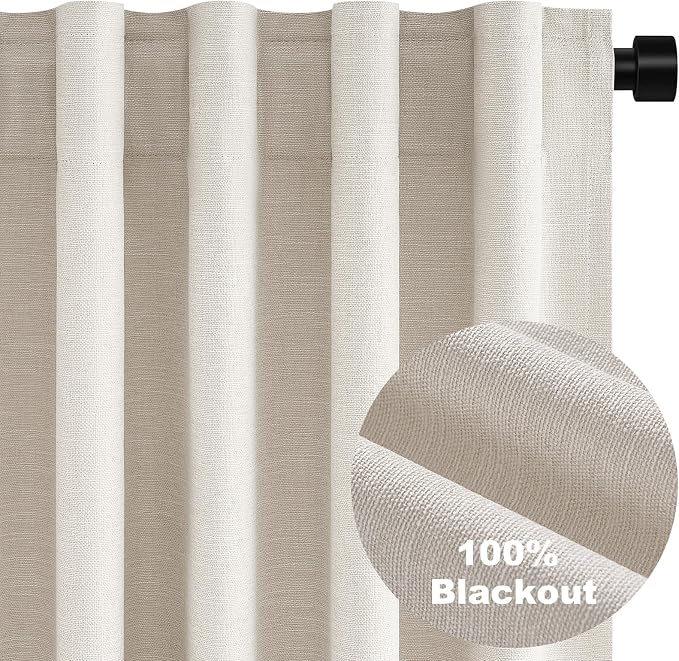 Extra Wide 100 Inch Length Blackout Curtains & Drapes 96 Inches Long 2 Panels - Image 9