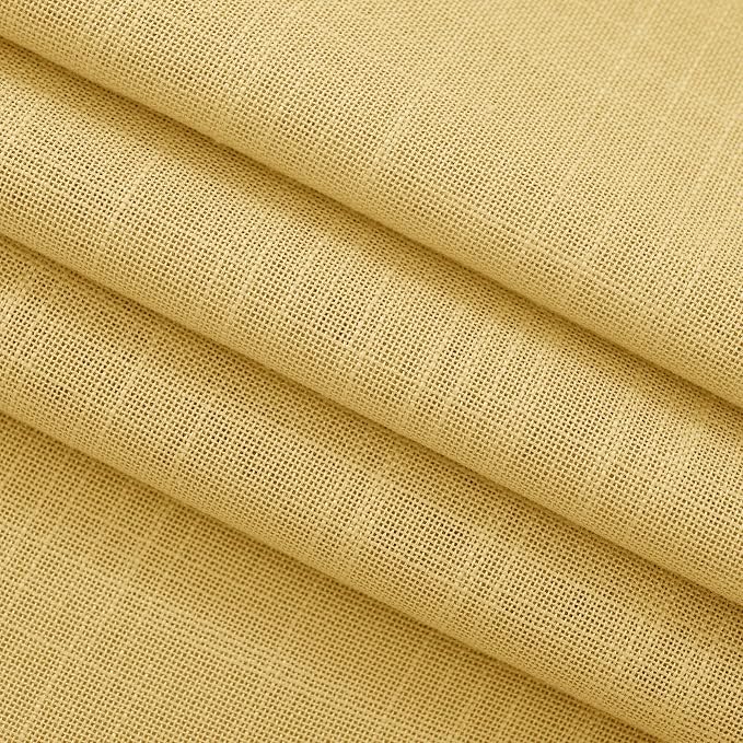 Gold Curtains for Living Room Back Tab Modern Farmhouse Semi Sheer Curtains 90 - Image 7