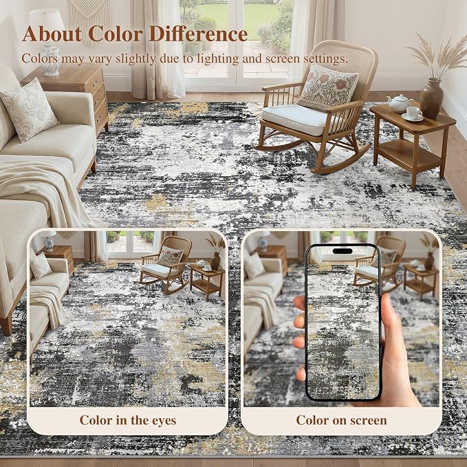 UERMEI 5x7 Area Rug for Living Room - Image 8