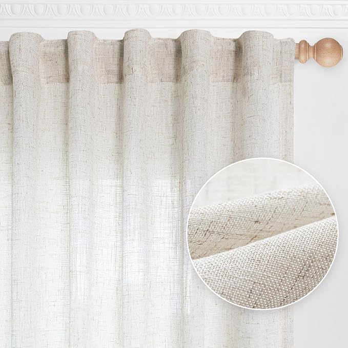 MYSKY HOME Sheer Curtains 63 Inch Length by MYSKYHOME