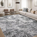 DMOYEST Area Rug Living Room Rugs 10x11 Washable Abstract Grey Carpet | Neutral by DMOYEST