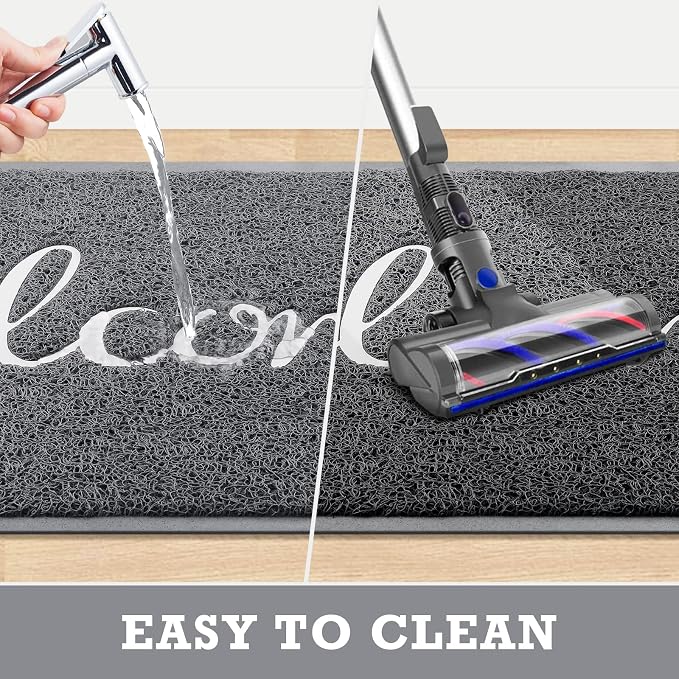 CozyBounty Grey Door Mat Welcome Mats Outdoor Indoor Non-Slip Doormat - Image 5
