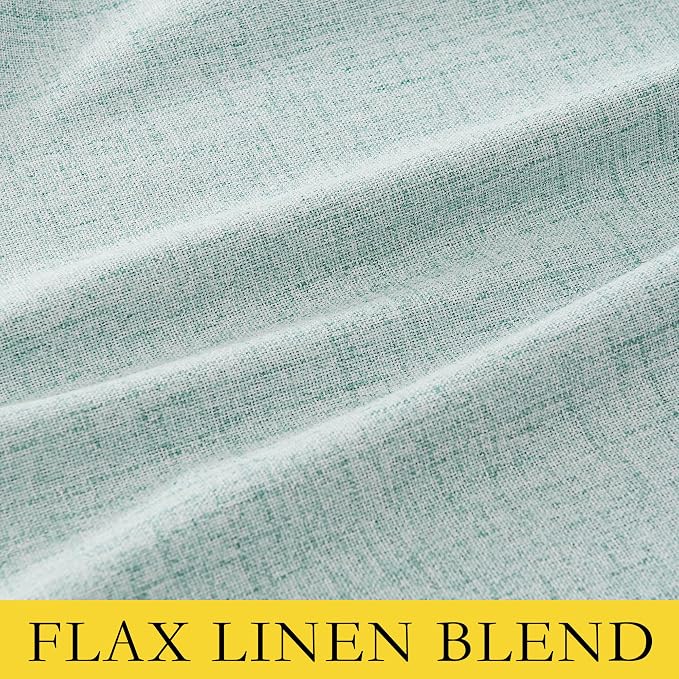 NICETOWN Seafoam Green Short 100% Blackout Curtains 63" Lenghth Burg - Image 9