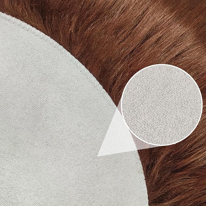 2ft Small Round Brown Rug, Thick Furry Fluffy Carpet - Image 7