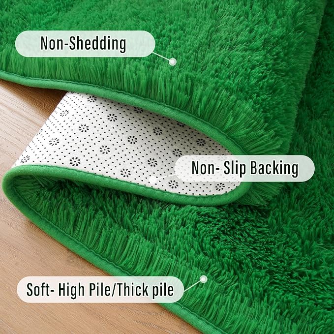 Amearea Shag Fluffy Runner Rug for Bedroom Girls Living Room, 2x6 Feet Extra - Image 5