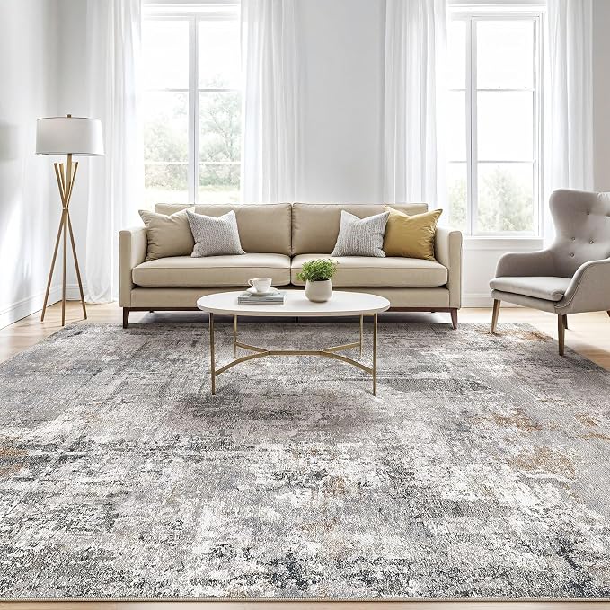 LOONGRUG 10x14 Area Rugs Washable Large Neutral Modern Living Room Rug | - Image 5