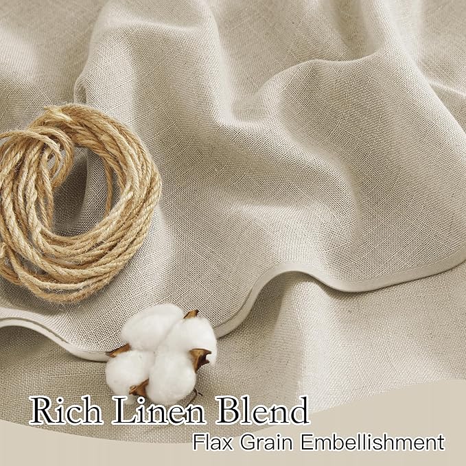 RYB HOME Swag Valances Short Linen Curtains - Image 4