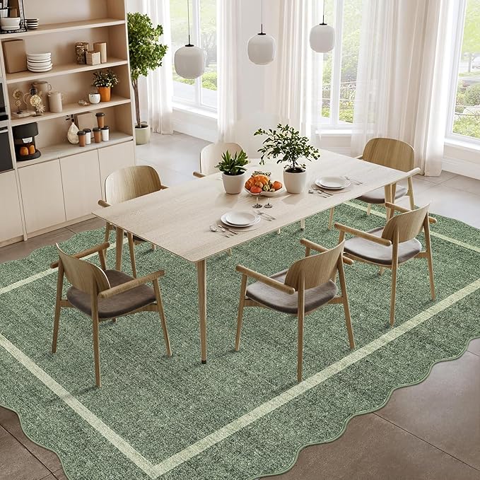 GarveeHome Scalloped Washable Rug 5x7 Area Rug - Image 9