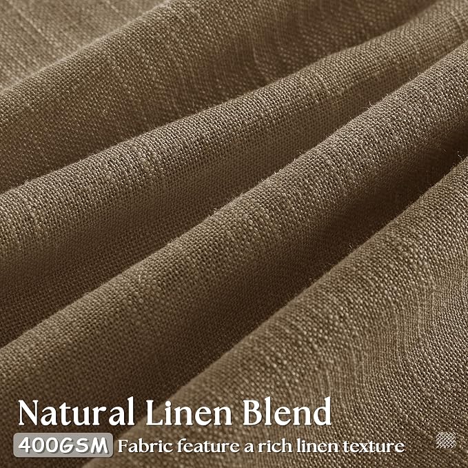 Dutch Cocoa Pinch Pleat Linen Curtains 92 Inches Long 60 Inch Wide 1 Panel | - Image 2