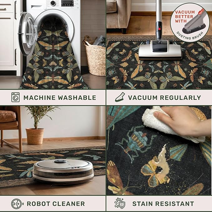 3x5 Entryway Rug Non Slip Washable - Image 4