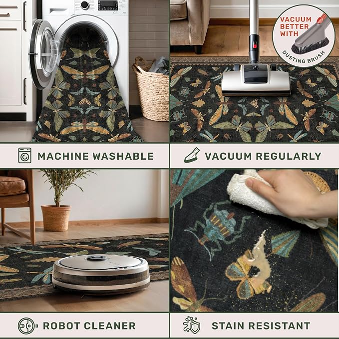 Small Black Entryway Rug - Image 4