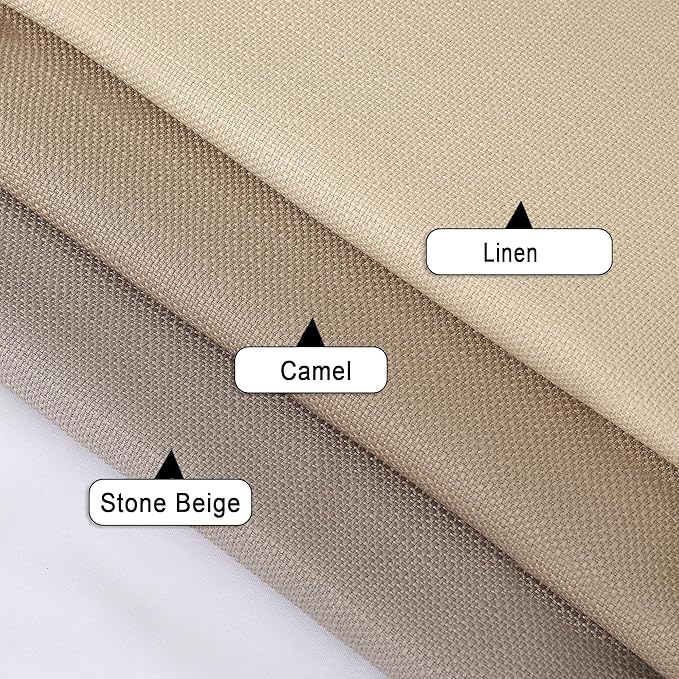 Chyhomenyc Camel Valance for Windows, Light Filtering Faux Linen Textured Small - Image 6