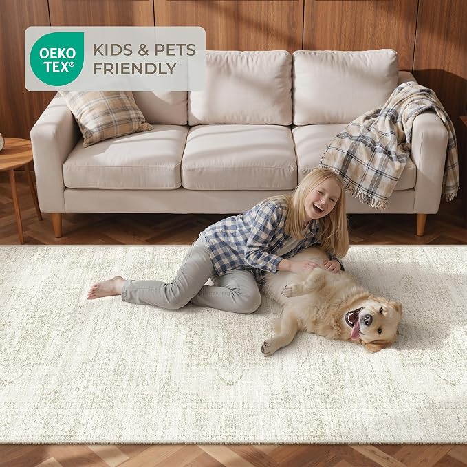 2'6 x 8' Runner Rug Non Slip, Washable Kitchen Rugs, Nursery Room, Soft Runner - Image 9