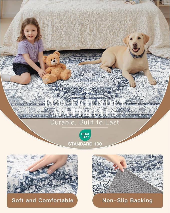 Madane Washable Runner Rugs 2x10 Long - Image 6