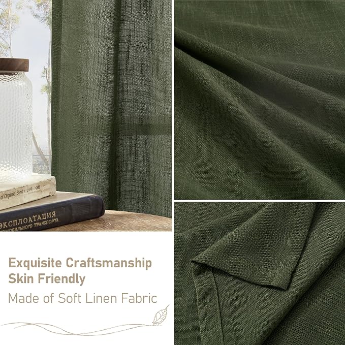 Light Filtering Linen Curtains 78 inch - Image 6
