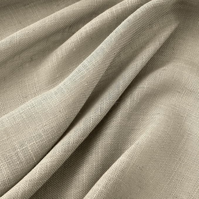 MIULEE Oatmeal Linen Curtains 52x108 Inch Long - Image 4