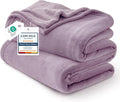 Bedsure GentleSoft Fleece Bed Blankets Queen Size Fog Purple by Unknown