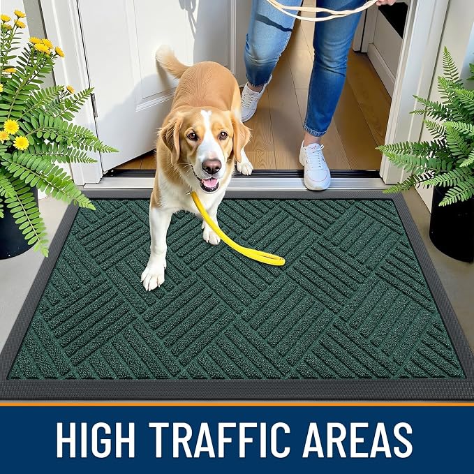 OLANLY Front Door Mat Outside Entrance 47x32, Waterproof Heavy-Duty Doormat | - Image 6