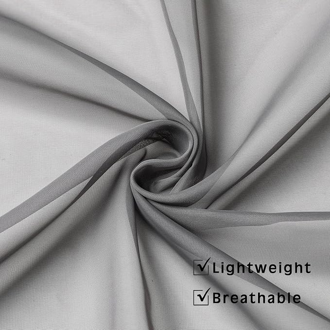 OWENIE Sheer Curtains Living Room 54 inches Long, Rod Pocket Curtain Sheers - Image 7