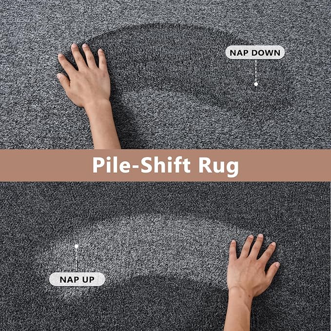 FinRèc 6x9 Washable Area Rugs for Bedroom Living Room, Low Pile Thin Rug Solid - Image 8