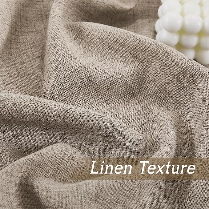 RYB HOME Linen Semi Sheer Curtains - Image 4